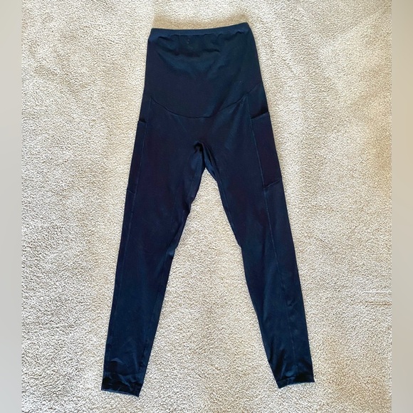 Poshdivah Pants - Poshdivah Black Over the Belly Maternity Leggings